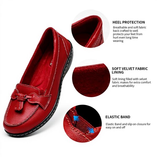 Artisure Womens Leather Penny Loafers Tassel Slip On Flats