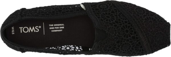 TOMS Alpargata Womens Slip On Loafer Black Moroccan Crochet-4