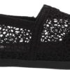 TOMS Alpargata Womens Slip On Loafer Black Moroccan Crochet-5