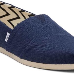 TOMS Women Espadrille Flats Navy Recycled Cotton Comfort-0