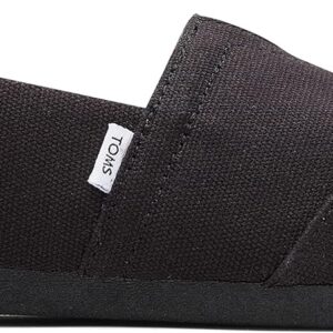 TOMS Black Recycled Cotton Canvas Trainers Women Eco-0