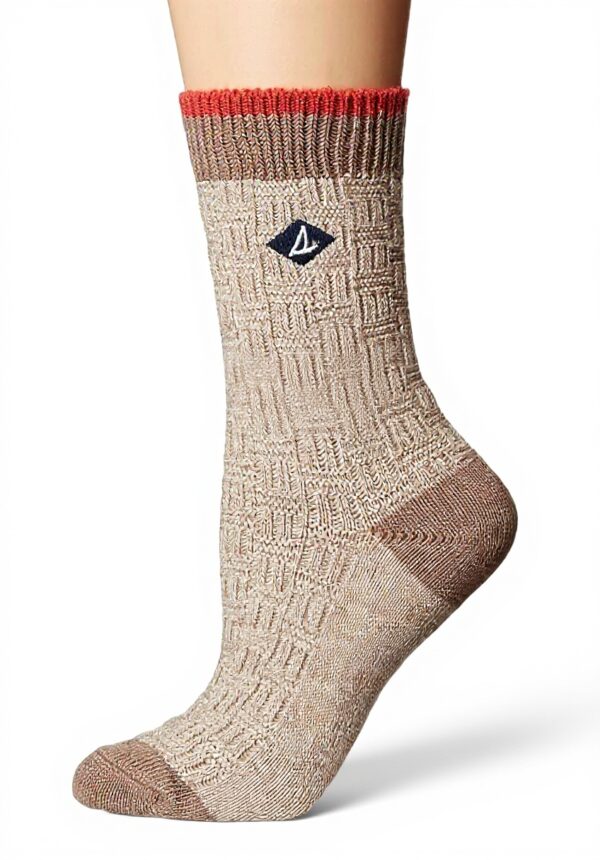 Sperry Womens Boots Basketweave Sweater Brown Marl Comfort