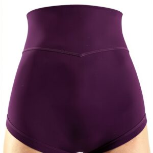 Pavo Womens No Front Seam Biker Shorts High Waist-0