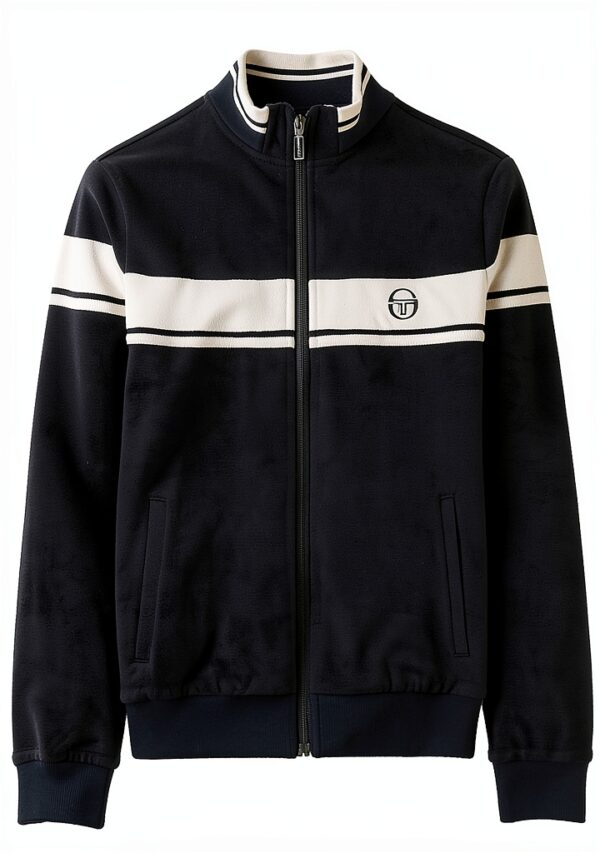 Sergio Tacchini Velour Track Jacket Blue Mens Sportswear