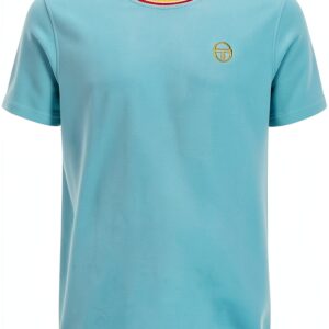 Sergio Tacchini Velour T-Shirt Pool Blue Mens X-Large-0