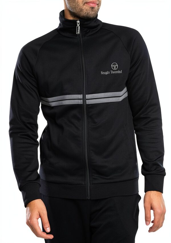 Sergio Tacchini Dallas Track Jacket Mens Black Quiet Shade-0