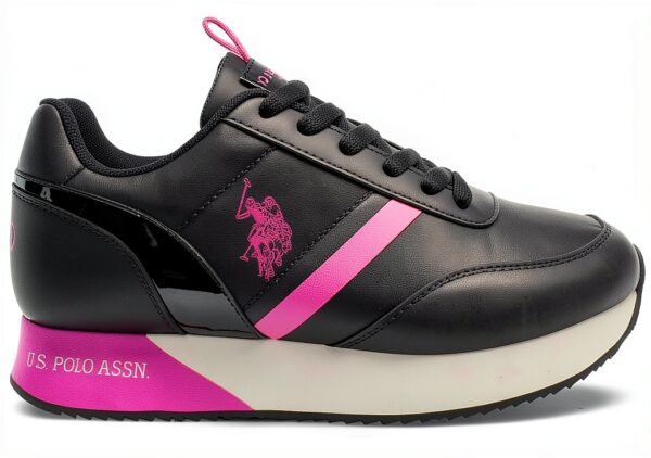 U.S. Polo Assn Trainers Black Pink Mens Athletic Shoes
