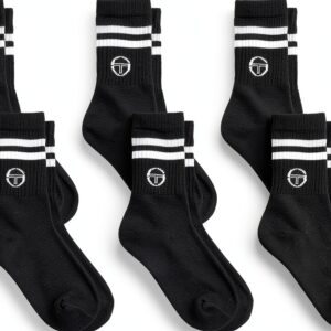Sergio Tacchini Mens Cotton Socks Assorted Colors Pack-0