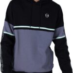 Sergio Tacchini Mens Sweatshirt Hoody Black Quiet Shade-0