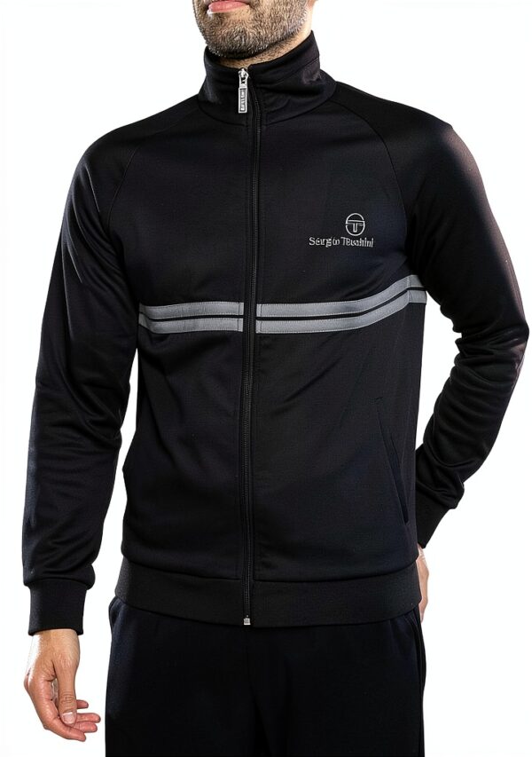 Sergio Tacchini Dallas Track Jacket Mens Black Quiet Shade-1