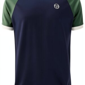 Sergio Tacchini Mens Blue Eden Ringer T-Shirt Classic Design-0